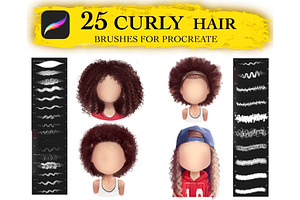 Curly Hair Brushes Procreate