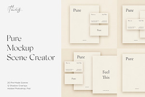 Pure Paper Mockup Scene Creator PSD