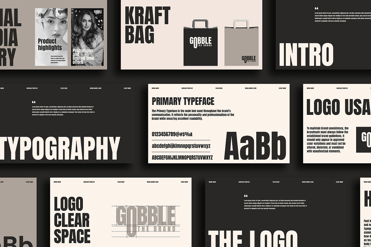 Gobble | Brand Guidelines Template, a Presentation Template by Artisan Vibes (Photo 3 of 9)