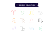 The 12 Signs of the Zodiac Symbols, an Outline Icon by Caroline Mackay (Thumbnail 4 of 8)