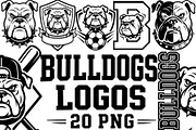Bulldog Logo Clipart Bundle, a Seasonal Illustration by Tanya Kart (Thumbnail 1 of 9)