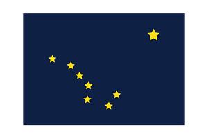 Alaska state flag, an Illustration by Mark1987