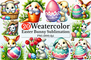Easter Day Peeking Bunny Sublimation, a Seasonal Illustration by Rose Art (Thumbnail 1 of 4)