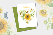 Sunflowers clipart, patterns, frames, a Decorative Illustration by Valin Malin (Thumbnail 16 of 16)