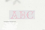 Pink monogram watercolour letters, a Decorative Illustration by GrafikBoutique (Thumbnail 2 of 3)