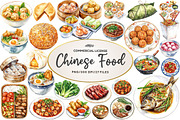 Watercolor Chinese Food Clipart, an Illustration by CreationArt (Thumbnail 1 of 5)