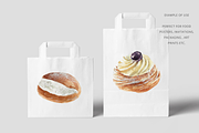 Italian Desserts Watercolor Clipart, a Food Illustration by Kolorata Art (Thumbnail 3 of 4)