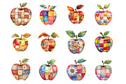 Christmas Apple Patchwork, an Illustration by Design Market (Thumbnail 4 of 4)