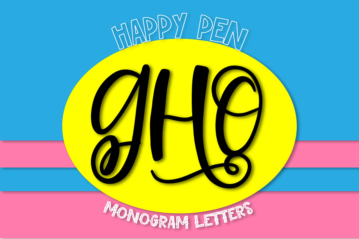 Happy Pen - Monogram Font