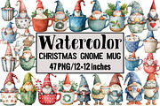Christmas Gnome Mug, an Illustration by Design Market (Thumbnail 1 of 3)