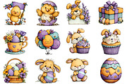 Whimsical Happy Easter Clipart, an Illustration by Dream Creation (Thumbnail 3 of 5)