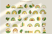Avocado and Rainbow Collection, a Decorative Illustration by DearLetters (Thumbnail 5 of 12)