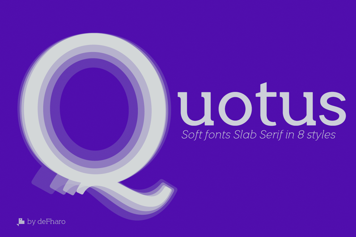 Quotus Slab Bracketed -8 fonts-, a Slab Serif Font by deFharo (Photo 9 of 9)