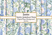 Grandmillennial Seamless Patterns, a Texture Illustration by Dream Creation (Thumbnail 1 of 5)