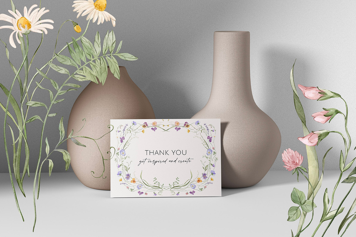 FIELD watercolor wildflowers, a Decorative Illustration by Yuliia Lashevska (Photo 13 of 13)