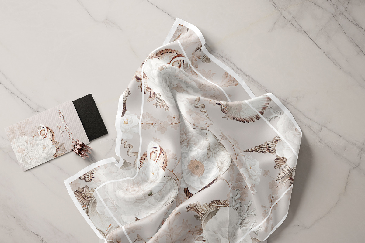 Beige Floral Paper Pack, a Pattern Graphic by paper aesthetic (Photo 6 of 8)