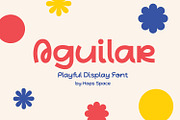 Aguilar - Playful Display, a Sans Serif Font by Haps Space (Thumbnail 1 of 14)