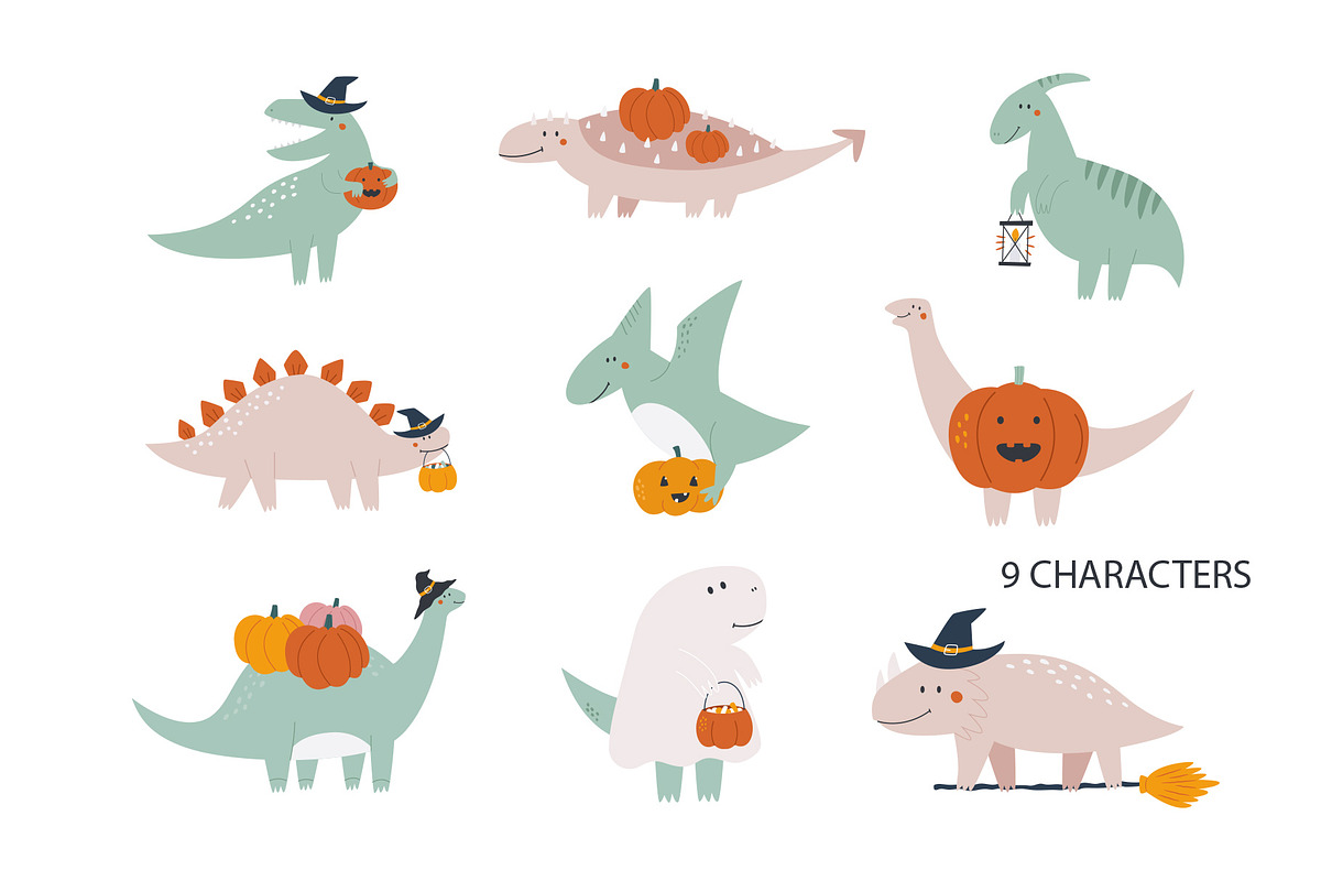 Halloween Dinosaurs Collection, an Illustration by danceyourlife (Photo 10 of 13)