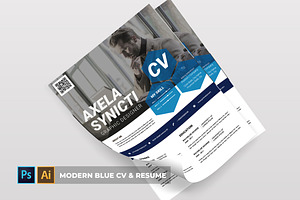 Modern Blue CV & Resume