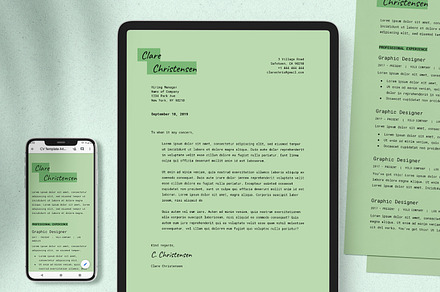 Mint Google Docs Resume Template