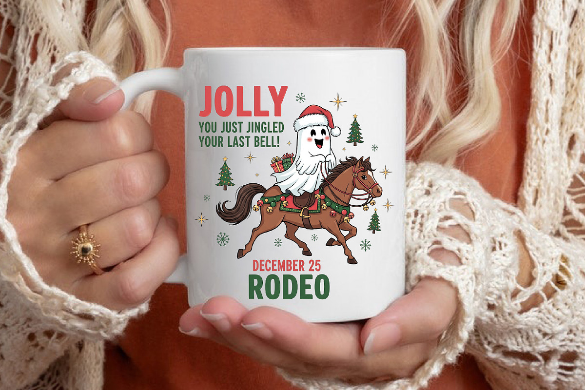 Jolly Rodeo Cowboy Christmas PNG, an Illustration by Libby Wishes (Photo 4 of 6)