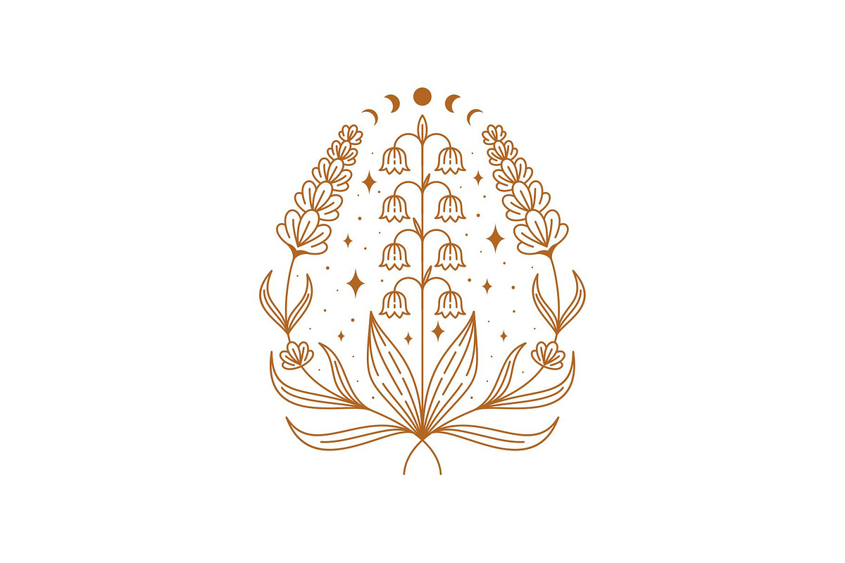 Gemini Lavender and Lily Flower Logo, a Branding & Logo Template by Buqancreative (Photo 3 of 4)
