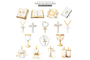 First Holy Communion Watercolor, an Illustration by CharmClipArt (Thumbnail 5 of 9)