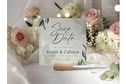Romantic Floral Square Card Mockup, a Product Mockup by MockupWizard (Thumbnail 4 of 4)