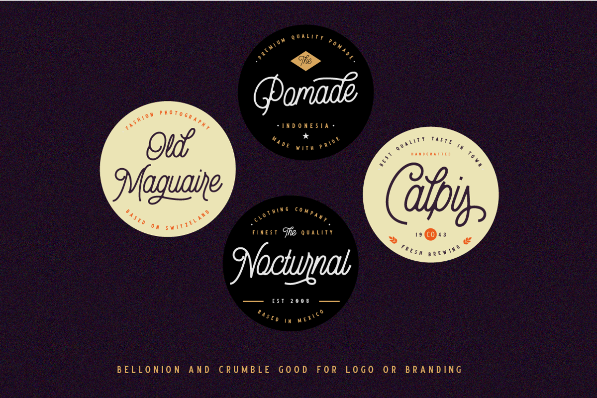 Bellonion Script ( font duo ), a Serif Font by Angin Studio (Photo 10 of 12)