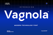 Vagnola - Modern Technology Sans, a Sans Serif Font by RagamKata (Thumbnail 1 of 10)