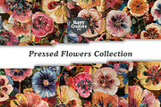 Pressed Flowers Digital Papers #1, a Pattern Graphic by Happy Creators Co. (Thumbnail 4 of 7)