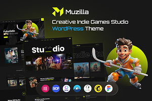 Muzilla Game Studios WordPress Theme, a WordPress Template by AliThemes