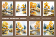 Watercolor Nature Illustration, a Decorative Illustration by Housui Patterns (Thumbnail 3 of 9)