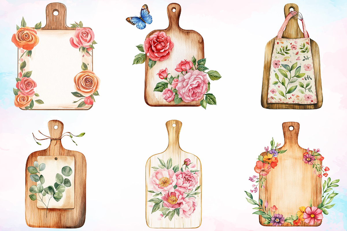 Watercolor Mother's Day Cutting Boar, an Illustration by Canvas Craft (Photo 2 of 3)