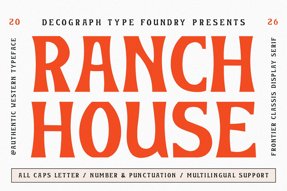 Ranch House – Western Classic Serif, a Serif Font by decographstud (Photo 1 of 9)