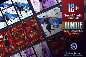 Football Soccer Social Media Post, a Social Media Template by Creative_View