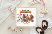 Howdy Christmas Cowboy PNG, an Illustration by CraftArtStudio (Thumbnail 4 of 4)