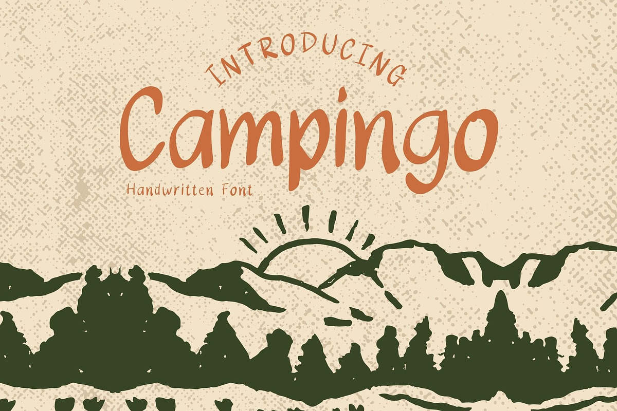 Campingo handwritten font, a Handwritten Font by Brown Cupple (Photo 1 of 5)