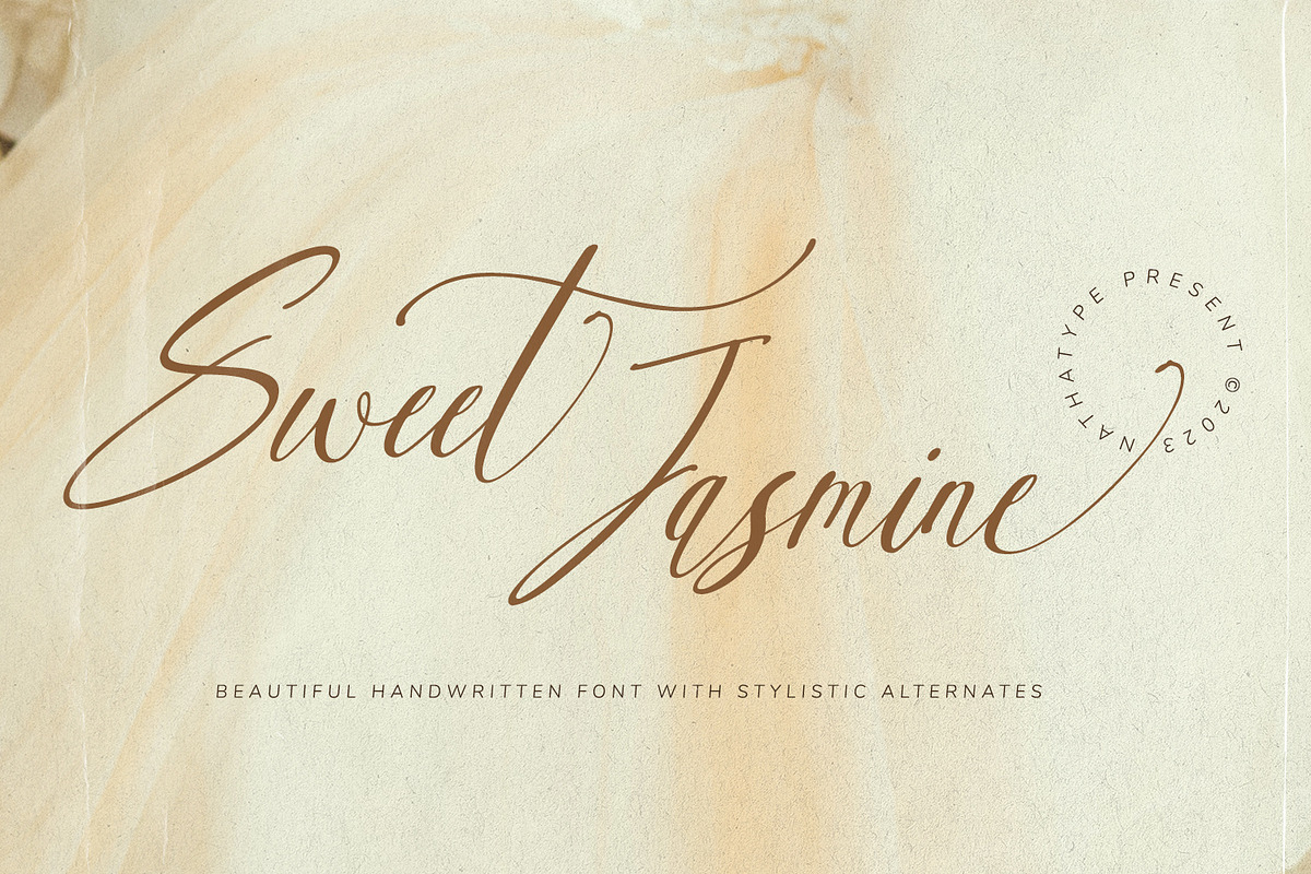 Sweet Jasmine, a Script Font by Nathatype (Photo 1 of 10)