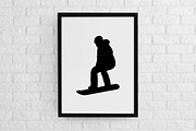 Snowboarding Silhouette SVG, a Sport Illustration by newminddesign (Thumbnail 2 of 3)