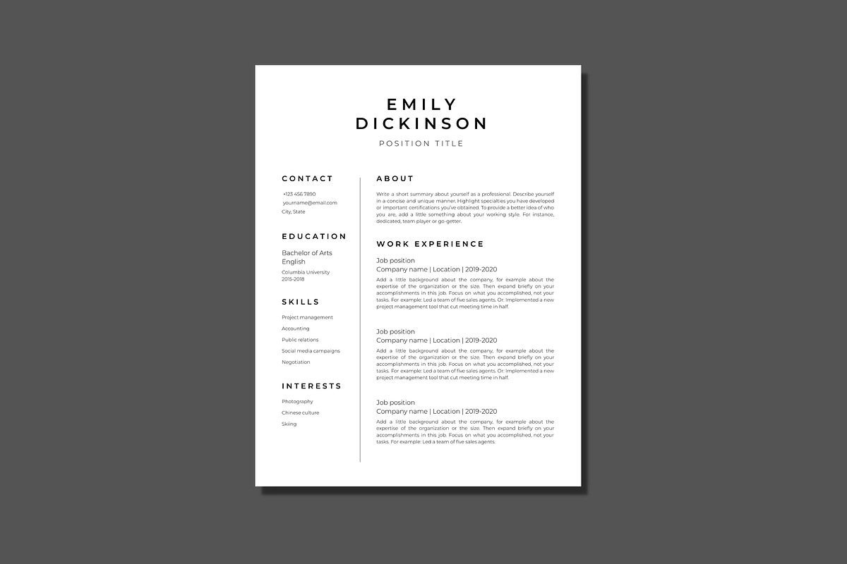 30+ Resume Bundle for Google Docs, a Resume Template by DesignStudioTeti (Photo 6 of 10)