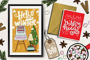 Cozy Christmas Lettering & Clipart, a Seasonal Illustration by Sketchetarian (Thumbnail 2 of 10)