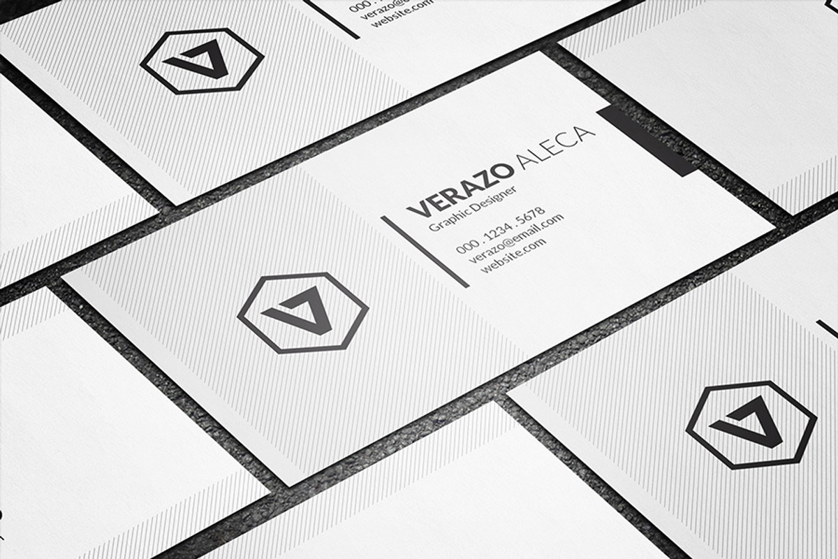 Clean & Minimal Business Card, a Business Card Template by Verazo (Photo 3 of 3)