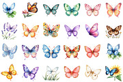 Summer Butterflies Garden Clipart, an Illustration by Sublimation Artist (Thumbnail 2 of 6)