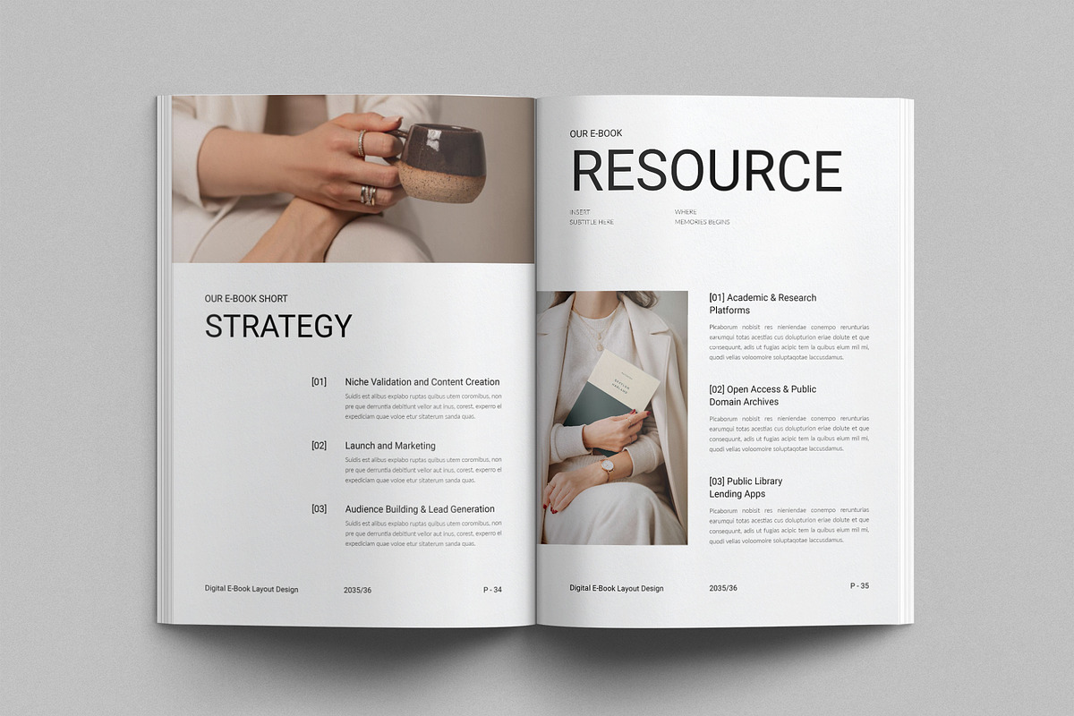 Digital E-Book Layout Design | Canva, a Magazine Template by DesignCrest (Photo 10 of 19)