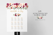 Sunset Burgundy Floral Set, an Illustration by Kim Thoa Designs (Thumbnail 4 of 8)