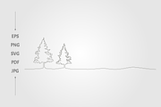 minimalist pine tree silhouette, a Background Graphic by lawoel (Thumbnail 1 of 3)