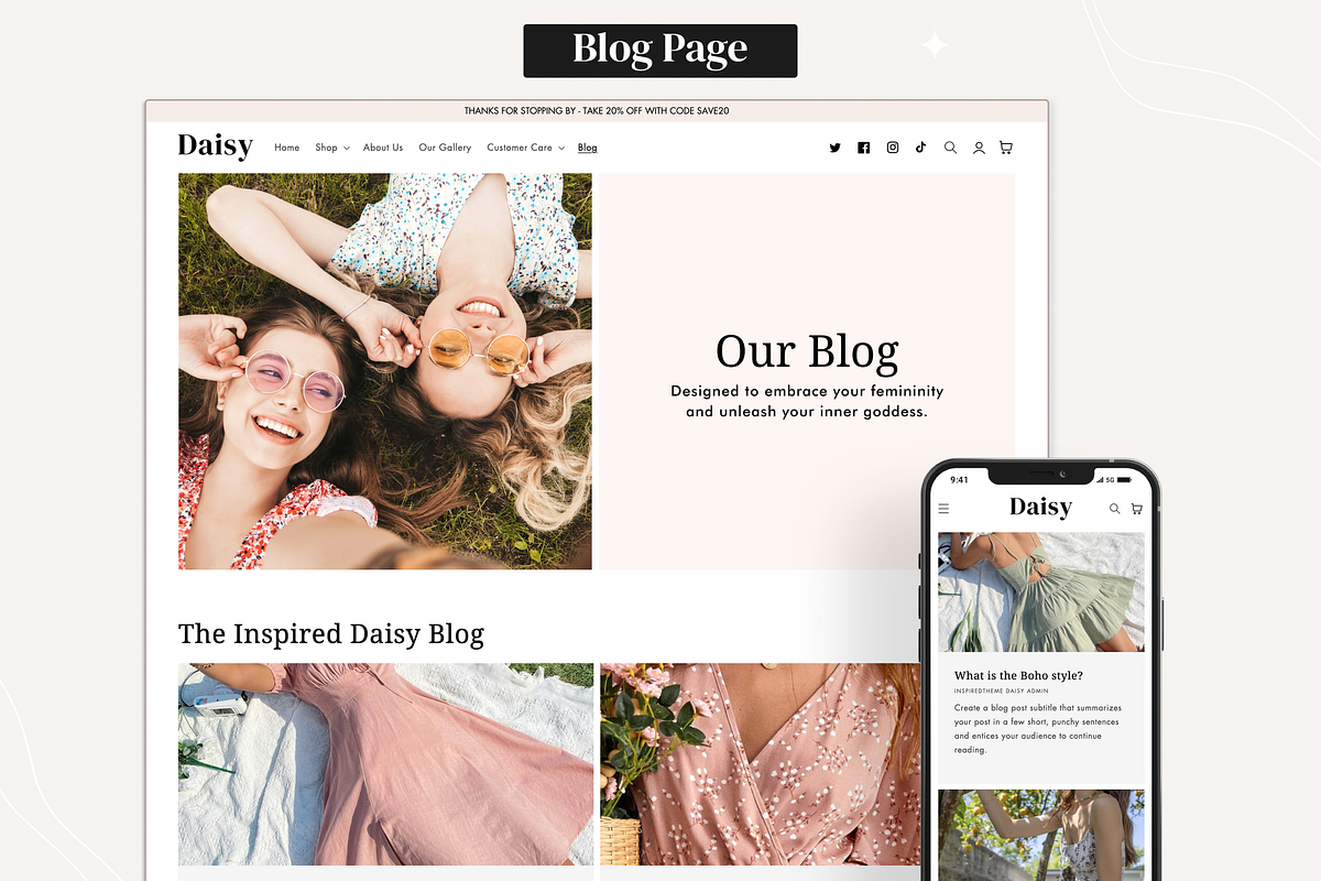 Daisy - Boutique Shopify Theme, a Shopify Template by InspiredTheme (Photo 5 of 9)