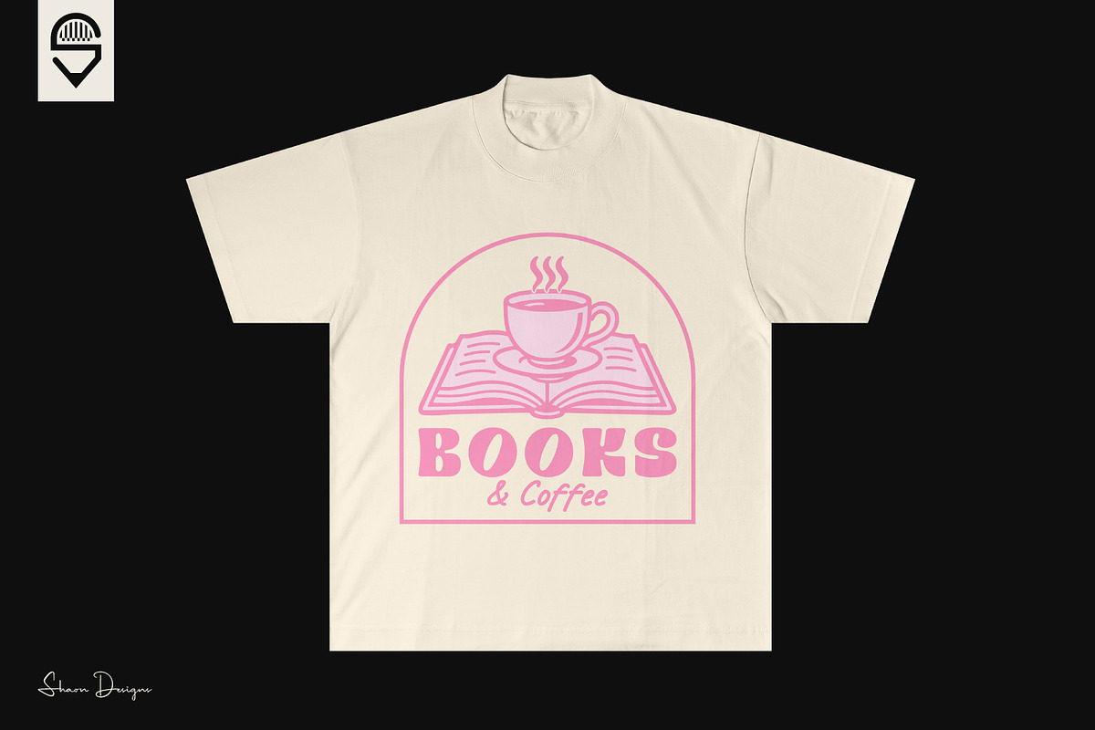 Books & Coffee – Lover Design, a Graphic by shaondesigns (Photo 4 of 4)