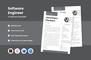 CV Resume for Software Engineers, a Resume Template by twinstd (Thumbnail 1 of 2)